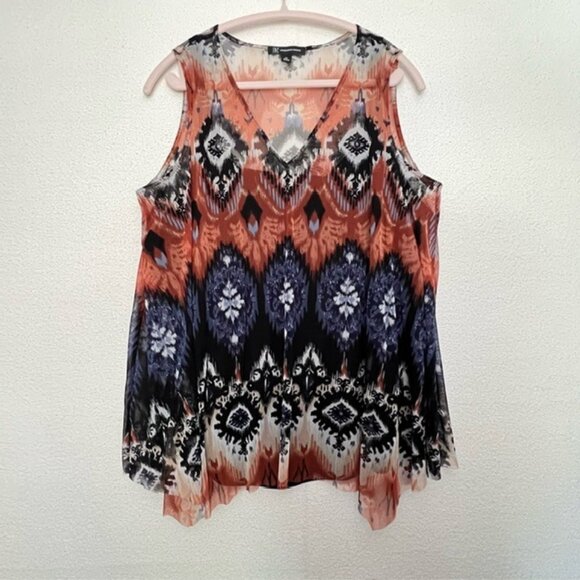 INC International Concepts Womens Layered, Sleeveless Top, Plus Size 2X - Picture 1 of 10